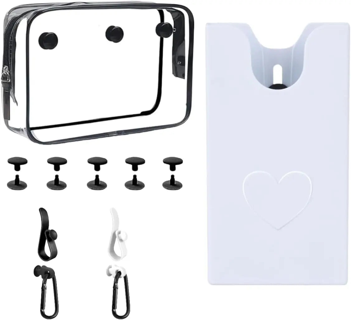 Accessories for Bogg Bag, Clear Toiletry Bag Compatible for Beach Bag, Cell Phone Holder, Hooks and Key Chain Set Chez.shoptime