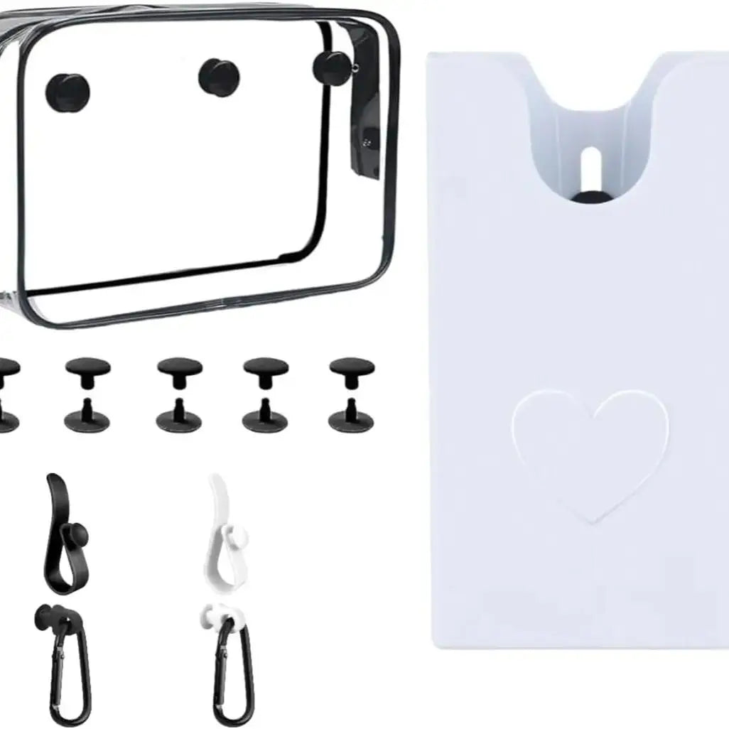 Accessories for Bogg Bag, Clear Toiletry Bag Compatible for Beach Bag, Cell Phone Holder, Hooks and Key Chain Set Chez.shoptime