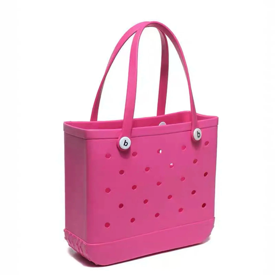 M/L/XL Beach Bag Fashion EVA Waterproof Rubber Picnic Storage Basket Travel Shopping Handbag Women Shoulder Solid Color Tote Bag Chez.shoptime