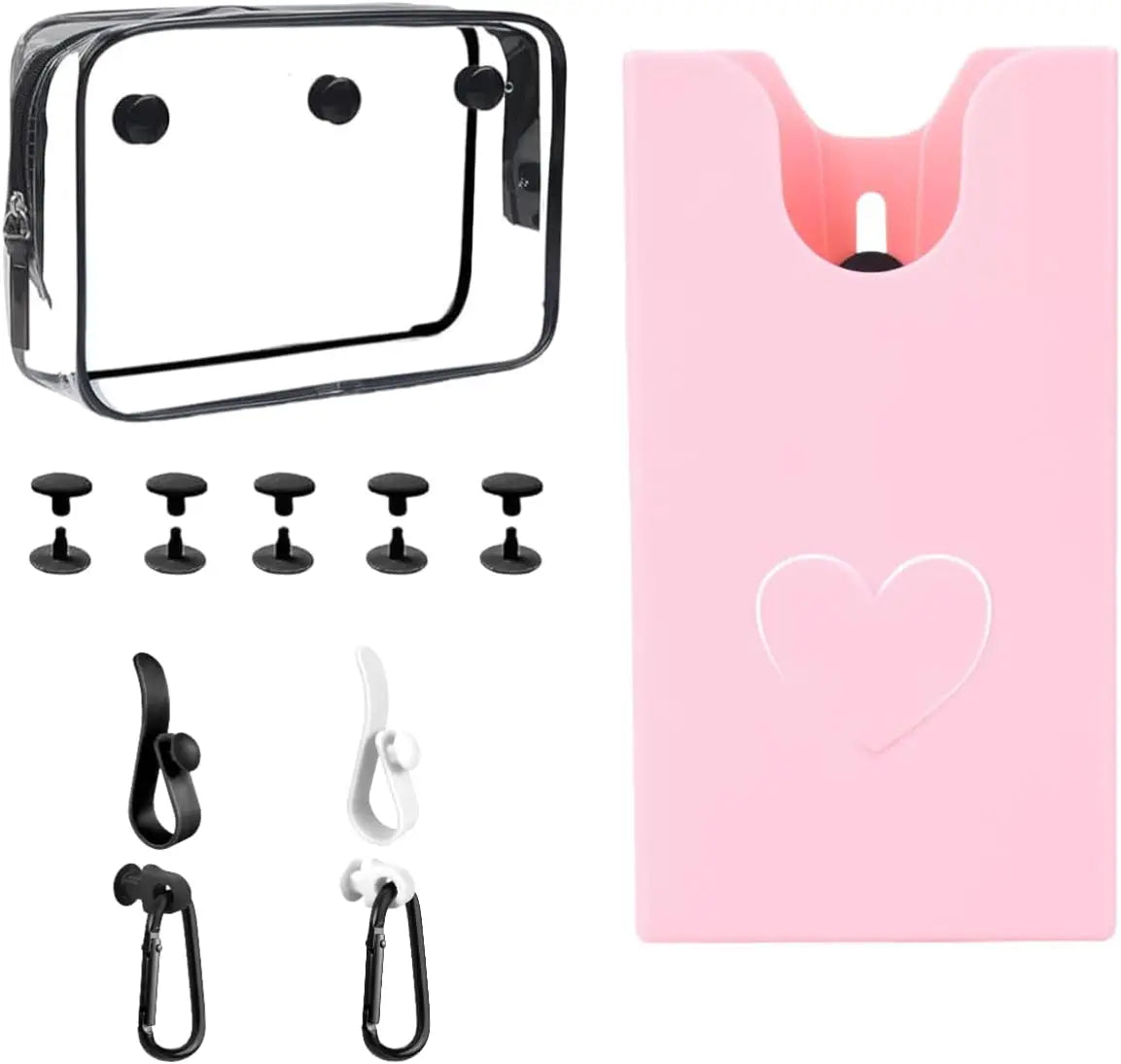 Accessories for Bogg Bag, Clear Toiletry Bag Compatible for Beach Bag, Cell Phone Holder, Hooks and Key Chain Set Chez.shoptime