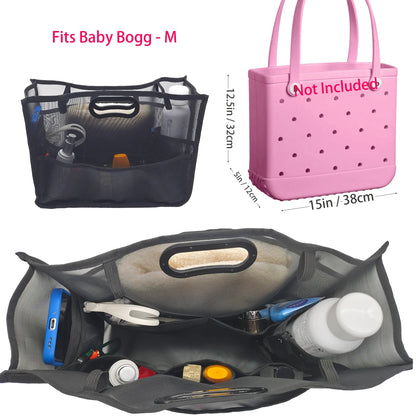 Loomy Mesh Bag Organizer fits Bogg Bag Accessories Beach Bag Multi-Purpose Storage Bag Bath Tote Bag Mommy Shopping Tote Chez.shoptime