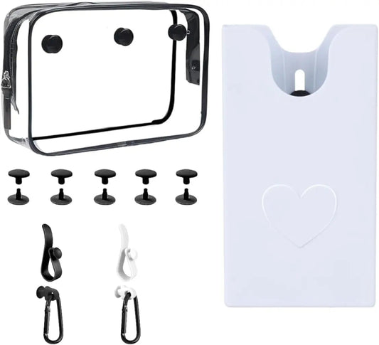 Accessories for Bogg Bag, Clear Toiletry Bag Compatible for Beach Bag, Cell Phone Holder, Hooks and Key Chain Set Chez.shoptime