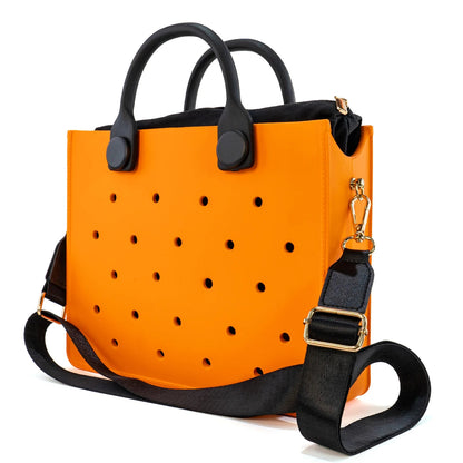 The orange guy New EVA Casual Strand Waterproof Travel Tote Bag Women Fashion Punched Handbag Fit Charms Outdoor Beach Bags Chez.shoptime