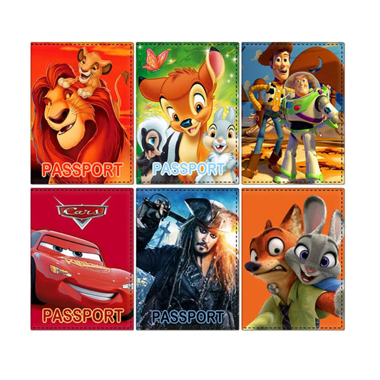 The King Lion Simba Passport Cover PU Leather Cards Case Travel Passport Holder Wallet Document Tickets Organizer Case Women Men Chez.shoptime