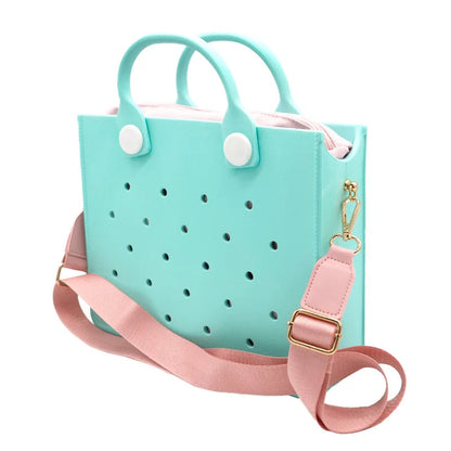 The orange guy New EVA Casual Strand Waterproof Travel Tote Bag Women Fashion Punched Handbag Fit Charms Outdoor Beach Bags Chez.shoptime