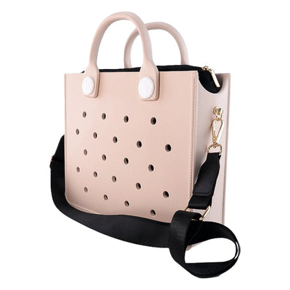 The orange guy New EVA Casual Strand Waterproof Travel Tote Bag Women Fashion Punched Handbag Fit Charms Outdoor Beach Bags Chez.shoptime