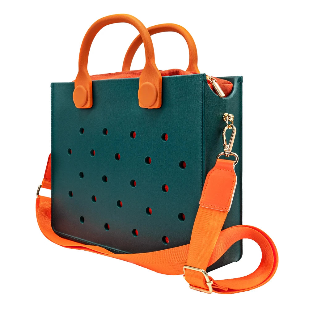 The orange guy New EVA Casual Strand Waterproof Travel Tote Bag Women Fashion Punched Handbag Fit Charms Outdoor Beach Bags Chez.shoptime