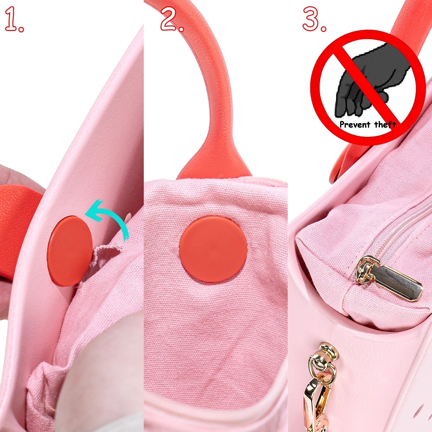 The orange guy New EVA Casual Strand Waterproof Travel Tote Bag Women Fashion Punched Handbag Fit Charms Outdoor Beach Bags Chez.shoptime