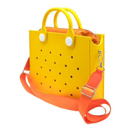 The orange guy New EVA Casual Strand Waterproof Travel Tote Bag Women Fashion Punched Handbag Fit Charms Outdoor Beach Bags Chez.shoptime