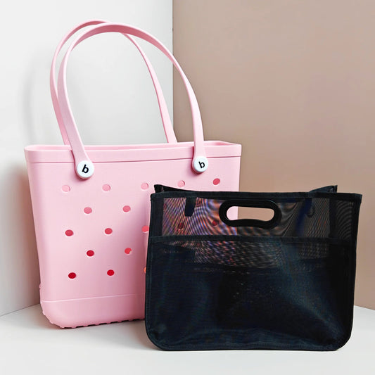 Loomy Mesh Bag Organizer fits Bogg Bag Accessories Beach Bag Multi-Purpose Storage Bag Bath Tote Bag Mommy Shopping Tote Chez.shoptime