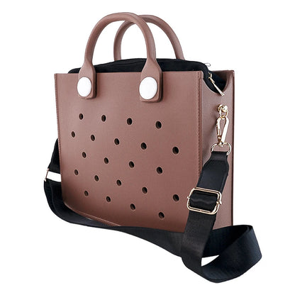 The orange guy New EVA Casual Strand Waterproof Travel Tote Bag Women Fashion Punched Handbag Fit Charms Outdoor Beach Bags Chez.shoptime