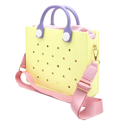 The orange guy New EVA Casual Strand Waterproof Travel Tote Bag Women Fashion Punched Handbag Fit Charms Outdoor Beach Bags Chez.shoptime